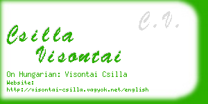 csilla visontai business card